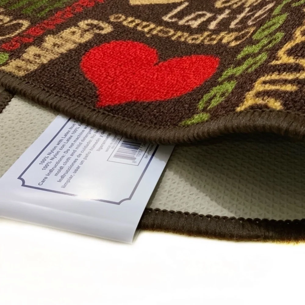 Linden Home Coffee Expresso Accent Scatter Rug Mat Brown Multi Color 20 X 32 in